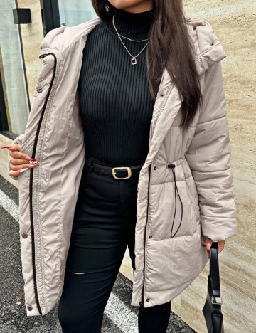 Geacă Shein Curve+, bej