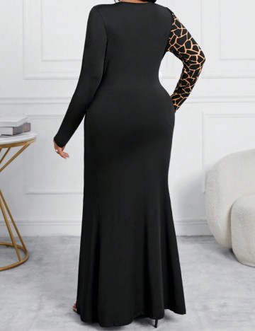 Rochie maxi Shein Curve+, mix culori