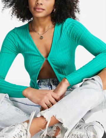 Bluză Stradivarius, verde