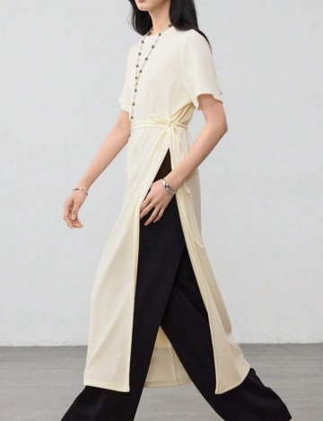 Bluză lungă Shein, bej