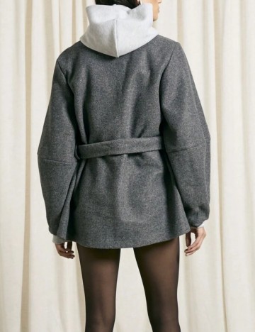 Palton scurt Shein AIIRZ, gri