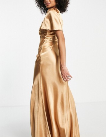 Rochie maxi Little Mistress, auriu