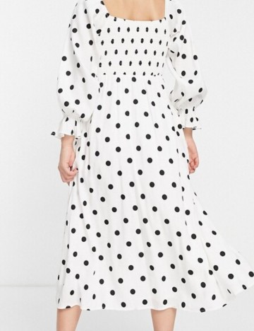 Rochie midi Style Cheat, alb