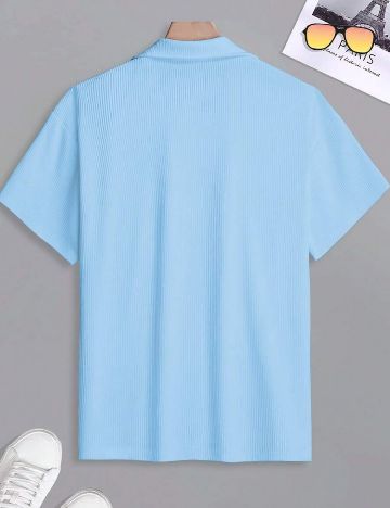 Tricou Shein MANFINITY, albastru