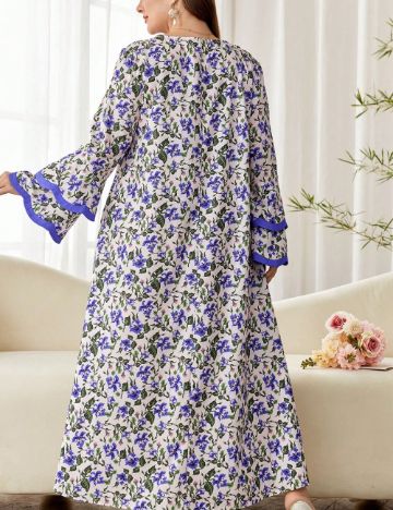 Rochie maxi Shein Curve+, mix culori