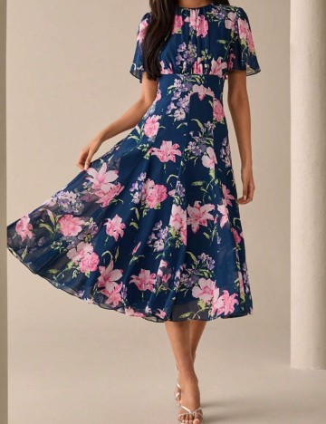 Rochie midi Shein, mix culori