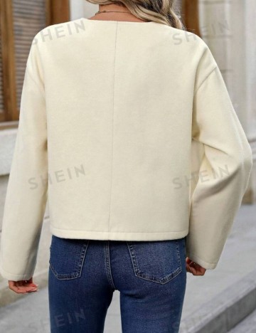 Palton scurt Shein, crem