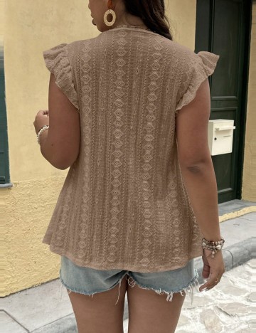 Tricou Shein Curve+, maro