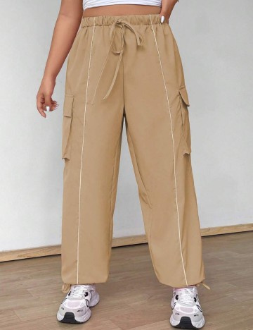 Pantaloni Shein Curve+, bej