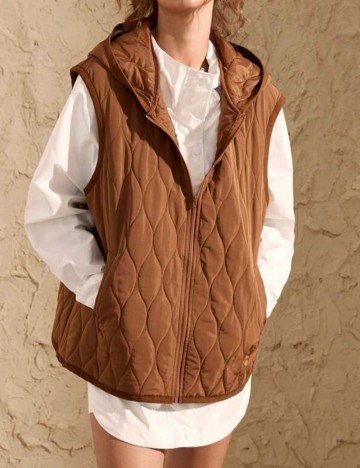 Vestă Shein, maro