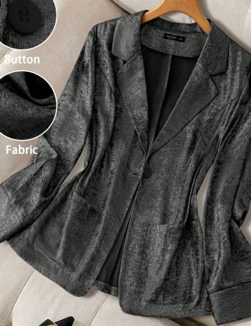 Sacou Shein Curve+, argintiu