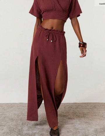 Fustă maxi Shein, vișiniu