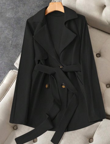 Trench scurt Shein, negru