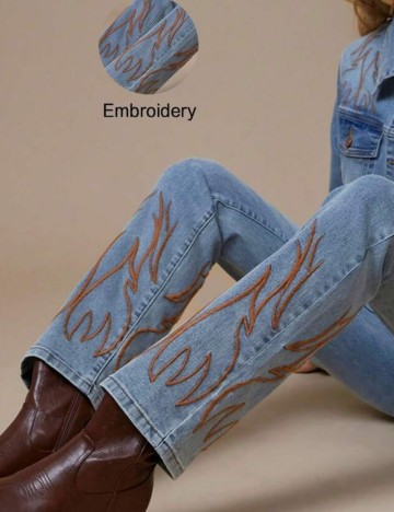 Jeans Shein, albastru