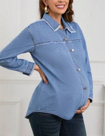 Cămașă de blugi Shein, albastru