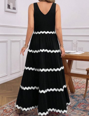 Rochie maxi Shein Curve+, negru