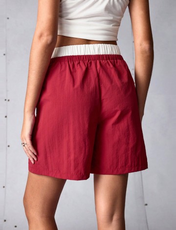 Pantaloni scurți Shein, roșu