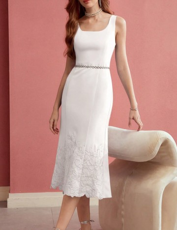Rochie midi Shein, alb