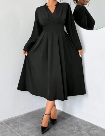 Rochie midi Shein Curve+, negru