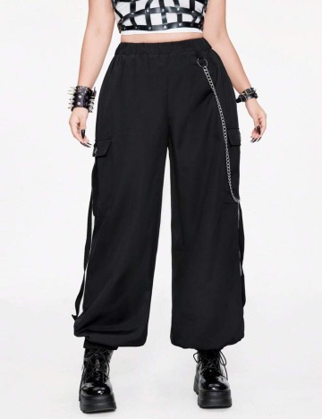 Pantaloni Shein Curve+, negru