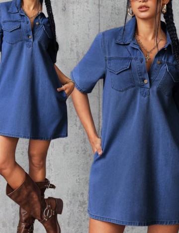 Rochie de blugi Shein, albastru