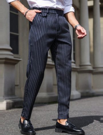 Pantaloni Shein MANFINITY, bleumarin