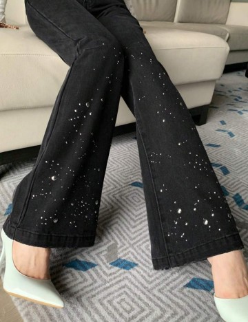 Jeans Shein DAZY, negru