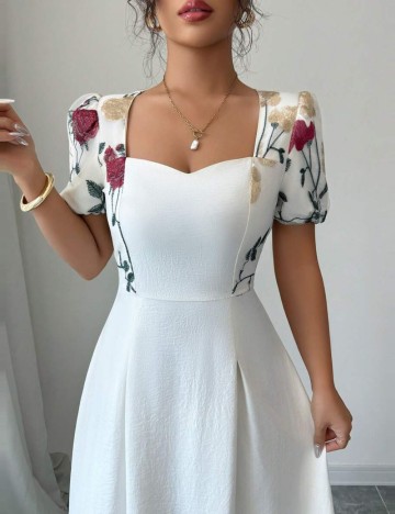 Rochie maxi Shein, crem