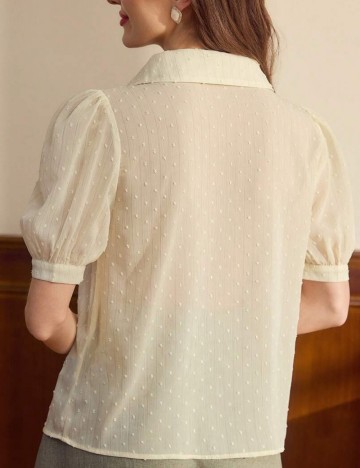 Cămașă cu m&acirc;necă scurtă Shein, galben