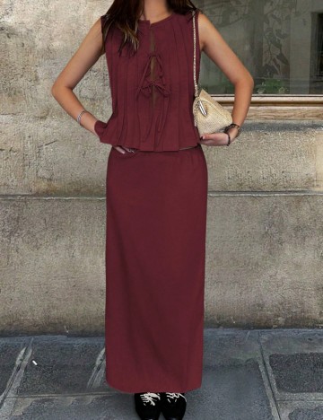 Compleu Shein, vișiniu