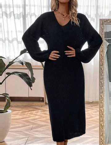 Rochie tricotată Shein, negru