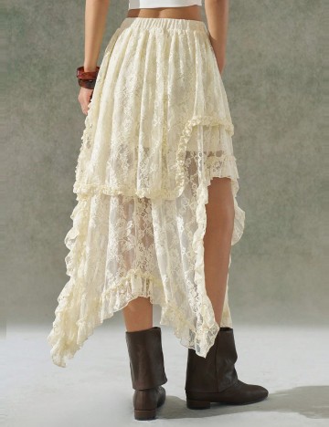 Fustă midi Shein, crem