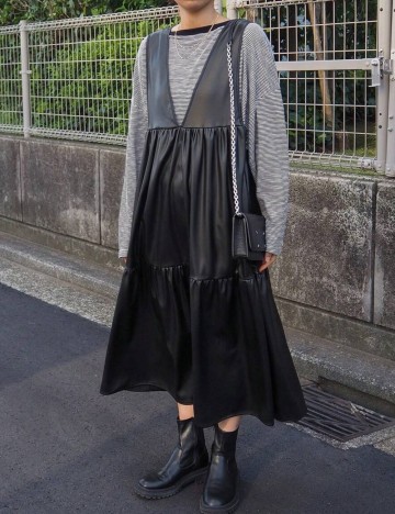 Sarafan Shein FRIFUL, negru