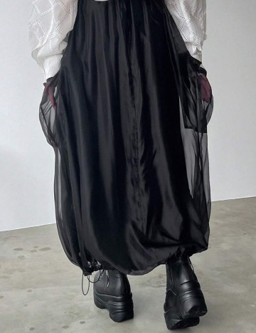 Fustă maxi Shein FRIFUL, negru