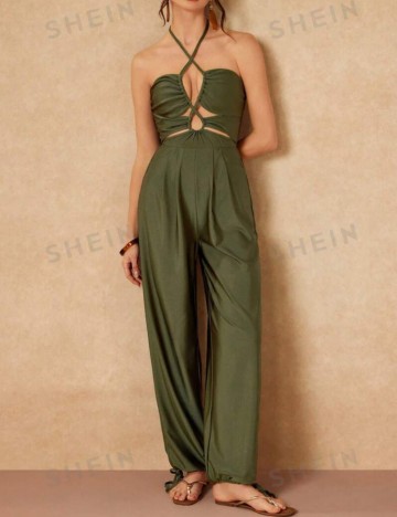 Salopetă lungă Shein X, kaki