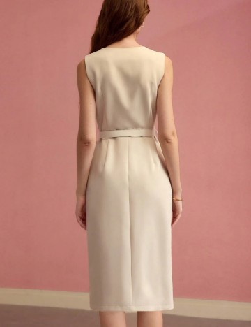 Rochie midi Shein MOTF, crem