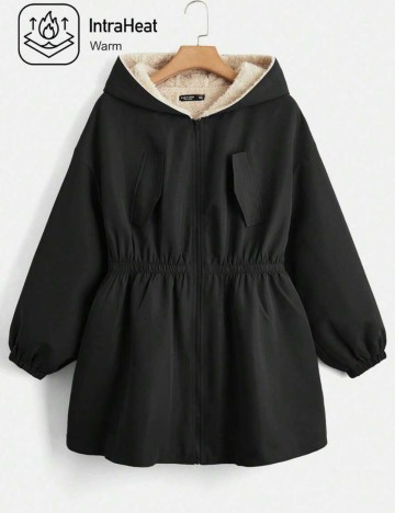 Geacă Shein Curve+, negru