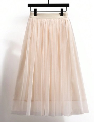 Fustă midi Shein, crem