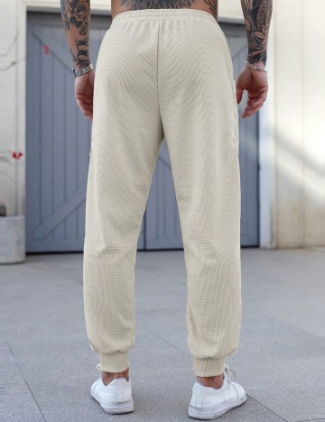 Pantaloni Shein MANFINITY, crem