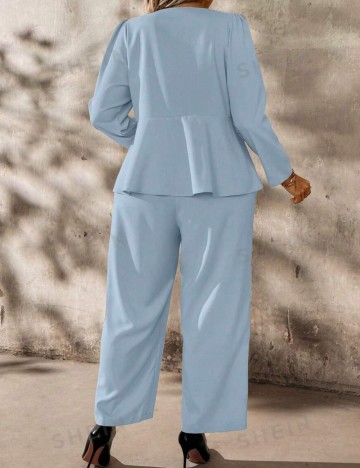 Compleu Shein Curve+, albastru