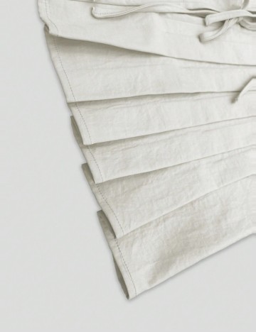 Cămașă cu m&acirc;necă scurtă Shein, bej