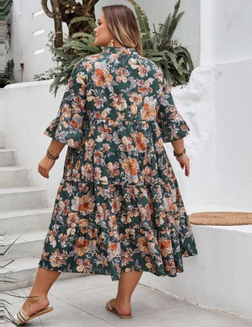 Rochie midi Shein, mix culori