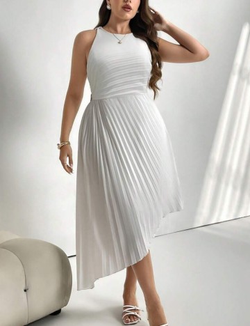 Rochie midi Shein Curve+, alb