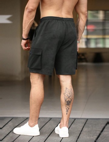 Pantaloni scurți Shein MANFINITY, negru