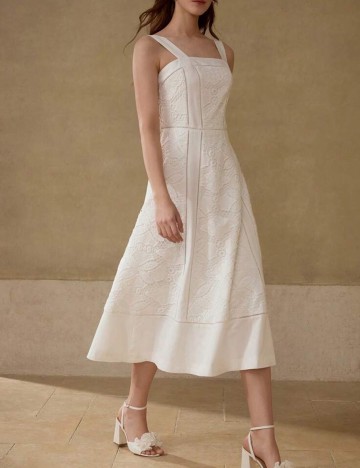 Rochie midi Shein MOTF, alb