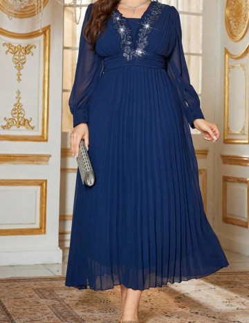 Rochie midi Shein Curve+, albastru