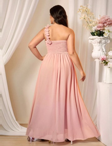 Rochie maxi Shein Curve+, roz