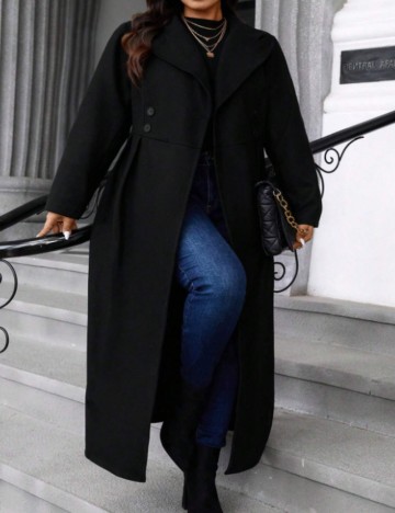 Palton Shein Curve+, negru