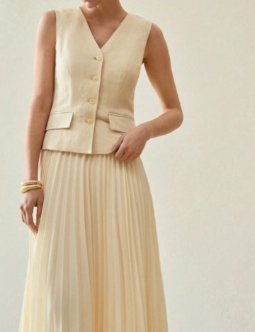 Rochie midi Shein MOTF, bej