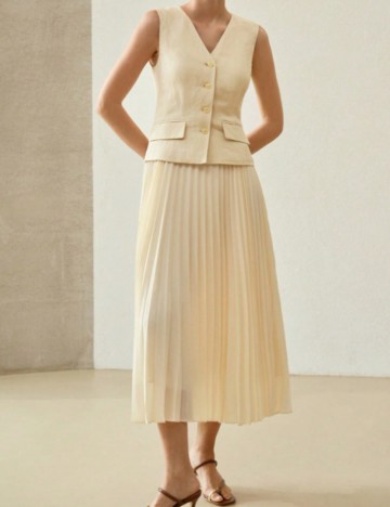 Rochie midi Shein MOTF, bej